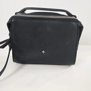Peta & Jain Small Po Leather Black Handbag Y2K